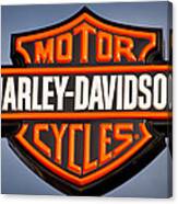 Harley Davidson Sign Canvas Print