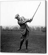 Harry Vardon Swinging His Golf Club Canvas Print