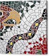 Hawk And Snake Mosaic Canvas Print