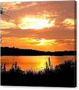 Horn Pond Sunset 2 Canvas Print