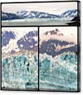 Hubbard Glacier In 3 Parts #alaska Canvas Print