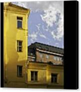 In A Yellow Tone. Moscow Streets Canvas Print