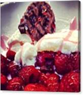 #instagood #food #chocolate #strawberry Canvas Print