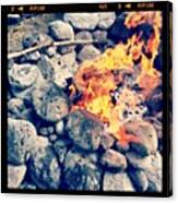 Its Always Fun To Burn Stuff! #camping Canvas Print