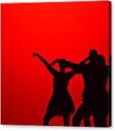 Jazz Dance Silhouette Canvas Print