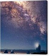 Kitt Peak Observatory And Milky Way Canvas Print