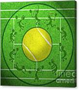 Kokopelli Tennis Grass Canvas Print