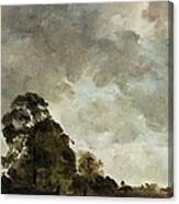 Landscape At Hampstead - Tree And Storm Clouds Canvas Print