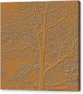 Light Brown Embossed Trees Canvas Print