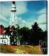 Lighthouse Off Lake Michigan Canvas Print