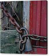 Locded Gate Close Up Canvas Print