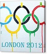 London 2012 Summer Olympics Logo Watercolor Canvas Print