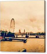 #london #londoneye #riverthames #river Canvas Print
