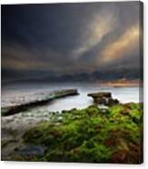 Long Exposure Of A Stormy Sunset At A Canvas Print