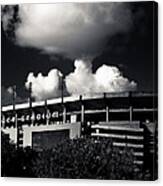 Lsu Tiger Stadium Black And White Canvas Print