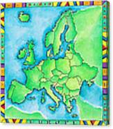 Map Of Europe Canvas Print