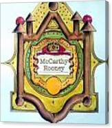 Mccarthy-rooney Family Crest Canvas Print
