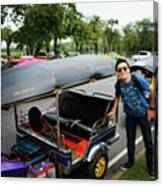 #me & #tuktuk. In Front Of #grandpalace Canvas Print