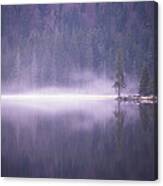 Mist Rising From A Lake Canvas Print