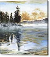 Misty Lake Canvas Print