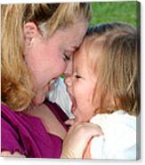 Mom And Daughter Giggles 2 Canvas Print