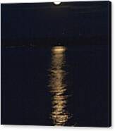 Moon Over Seneca Lake Canvas Print