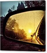 Morning Commute #sunrise #sun #car Canvas Print
