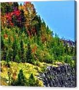 Mountain View In Fall Canvas Print