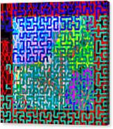 Multi Puzzle Maze Canvas Print