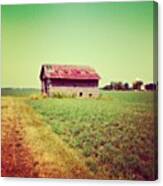 #nature #field #barn #country #old Canvas Print