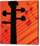 Neck Of Violin Sheet Music Canvas Print