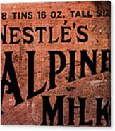 Nestle's Alpine Milk Canvas Print