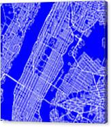 New York City Map Streets Art Print Canvas Print