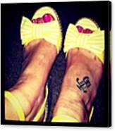 #newshoes #tattoo #yellow #cute Canvas Print