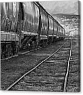 Next Tracks In Black And White Canvas Print