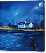 Night Fishing On The Forth Canvas Print