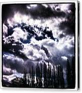 Not A Bad Sort Of Day! #trees #clouds Canvas Print