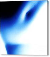 Nude Torso Blue Black Canvas Print