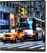 #nyc #bus #5thave #manhattan #newyork Canvas Print