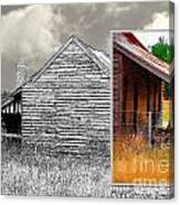 Old Cottage Diptych 2 Canvas Print
