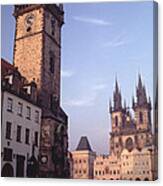 Old Town Square Prague At Sunset Canvas Print