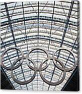 Olympic Rings At St. Pancras Canvas Print