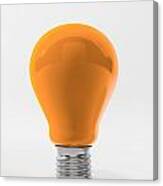 Orange Ligth Bulb Canvas Print