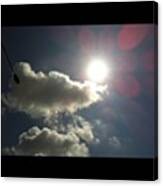 Otw Riding Hm Earlier #cloudart #sun Canvas Print
