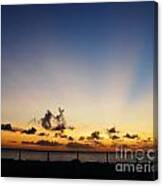 Padres Island Tx Sunset Canvas Print