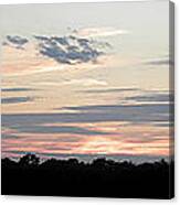 Panoramic Farm Sunset In Ct Usa Canvas Print