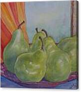Pears At The Window Canvas Print