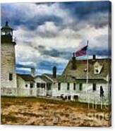 Pemaquid Point Lighthouse In Maine Canvas Print