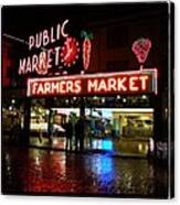 Pike Place Neon Canvas Print