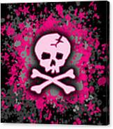 Pink Skull Explosion Canvas Print